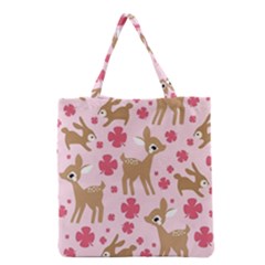 Preety Deer Cute Grocery Tote Bag by Nexatart