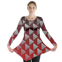 Netflix Play Button Pattern Long Sleeve Tunic  by Nexatart