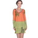 Sunset Orange Green Tree Sun Red Polka Long Sleeve Nightdress View1