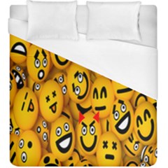 Smileys Linus Face Mask Cute Yellow Duvet Cover (king Size) by Mariart