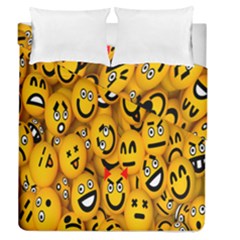 Smileys Linus Face Mask Cute Yellow Duvet Cover Double Side (queen Size) by Mariart