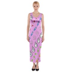 Chaffyyami Nurse Desktop Fitted Maxi Dress by Nexatart