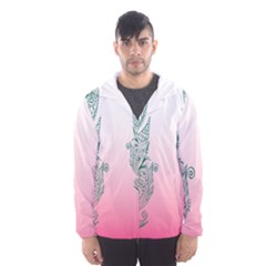 Toggle The Widget Bar Leaf Green Pink Hooded Wind Breaker (men) by Mariart