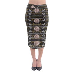 Pearls And Hearts Of Love In Harmony Midi Pencil Skirt by pepitasart