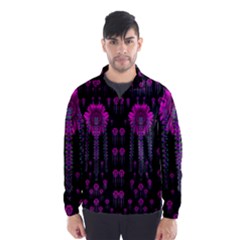 Wonderful Jungle Flowers In The Dark Wind Breaker (Men)