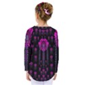 Wonderful Jungle Flowers In The Dark Kids  Long Sleeve Tee View2