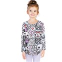 Kawaii Graffiti And Cute Doodles Kids  Long Sleeve Tee View1