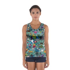 Colorful Drawings Pattern Women s Sport Tank Top  by Nexatart