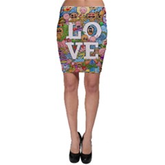 Doodle Art Love Doodles Bodycon Skirt by Nexatart