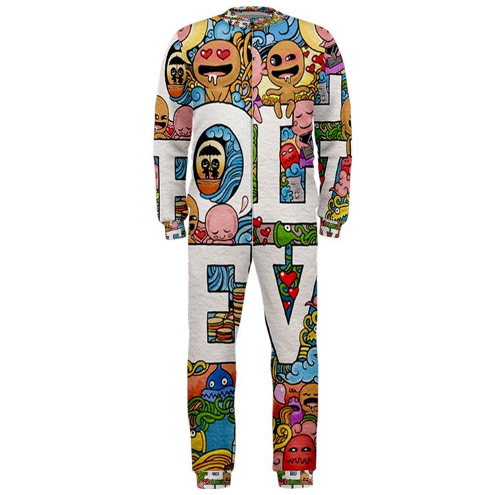 Doodle Art Love Doodles OnePiece Jumpsuit (Men) 