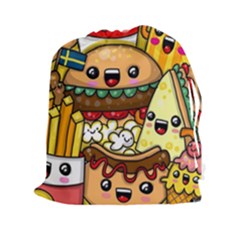 Cute Food Wallpaper Picture Drawstring Pouches (xxl) by Nexatart