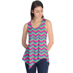 Retro Pattern Zig Zag Sleeveless Tunic by Nexatart