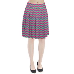 Retro Pattern Zig Zag Pleated Skirt by Nexatart