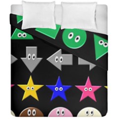 Cute Symbol Duvet Cover Double Side (california King Size) by Nexatart