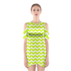 Chevron Background Patterns Shoulder Cutout One Piece by Nexatart