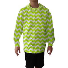 Chevron Background Patterns Hooded Wind Breaker (kids) by Nexatart