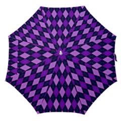 Static Argyle Pattern Blue Purple Straight Umbrellas by Nexatart