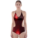 Box Lights Red Plaid Cut-Out One Piece Swimsuit View1