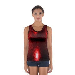 Box Lights Red Plaid Women s Sport Tank Top  by Mariart