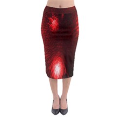 Box Lights Red Plaid Midi Pencil Skirt by Mariart