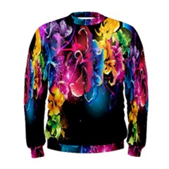 Abstract Patterns Lines Colors Flowers Floral Butterfly Men s Sweatshirt by Mariart