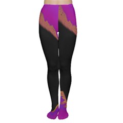 Buffalo Fractal Black Purple Space Women s Tights by Mariart