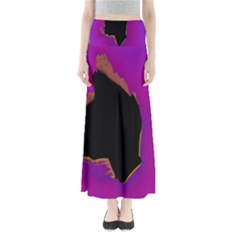 Buffalo Fractal Black Purple Space Maxi Skirts by Mariart