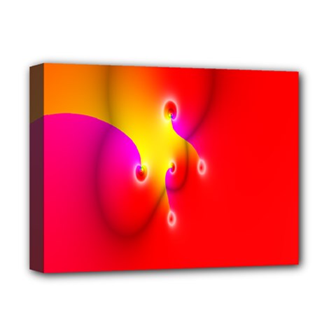 Complex Orange Red Pink Hole Yellow Deluxe Canvas 16  X 12   by Mariart