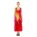 Complex Orange Red Pink Hole Yellow Sleeveless Maxi Dress View1