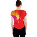 Complex Orange Red Pink Hole Yellow Crew Neck Crop Top View2