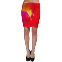 Complex Orange Red Pink Hole Yellow Bodycon Skirt by Mariart