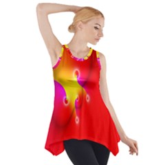 Complex Orange Red Pink Hole Yellow Side Drop Tank Tunic by Mariart