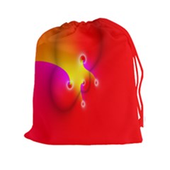 Complex Orange Red Pink Hole Yellow Drawstring Pouches (xxl) by Mariart