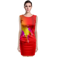 Complex Orange Red Pink Hole Yellow Classic Sleeveless Midi Dress by Mariart