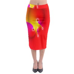 Complex Orange Red Pink Hole Yellow Midi Pencil Skirt by Mariart