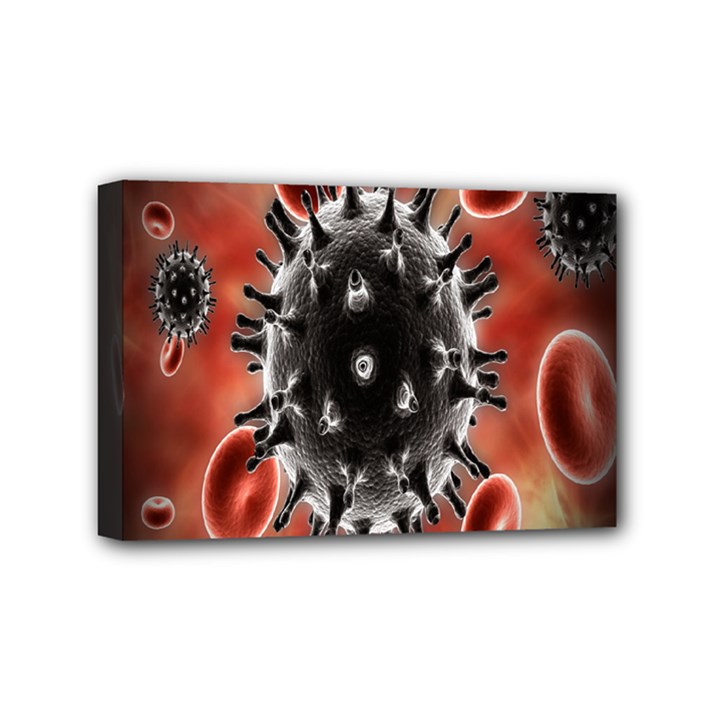 Cancel Cells Broken Bacteria Virus Bold Mini Canvas 6  x 4 