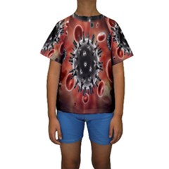 Cancel Cells Broken Bacteria Virus Bold Kids  Short Sleeve Swimwear by Mariart