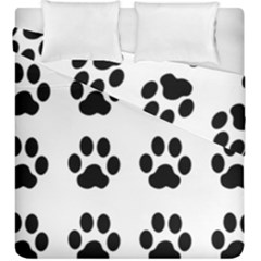 Claw Black Foot Chat Paw Animals Duvet Cover Double Side (king Size) by Mariart