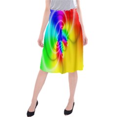 Complex Orange Red Pink Hole Yellow Green Blue Midi Beach Skirt by Mariart