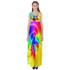 Complex Orange Red Pink Hole Yellow Green Blue Empire Waist Maxi Dress by Mariart