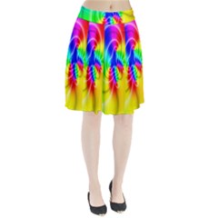 Complex Orange Red Pink Hole Yellow Green Blue Pleated Skirt by Mariart