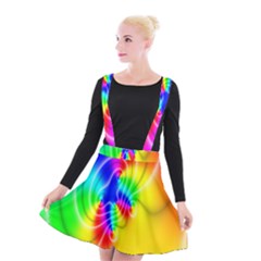 Complex Orange Red Pink Hole Yellow Green Blue Suspender Skater Skirt by Mariart