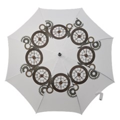 Hour Time Iron Hook Handle Umbrellas (medium) by Mariart