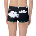 Illustration Cloud Line White Green Black Spot Polka Boyleg Bikini Bottoms View2