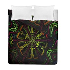 Inner Peace Star Space Rainbow Duvet Cover Double Side (full/ Double Size) by Mariart