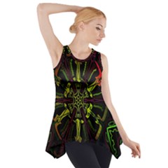 Inner Peace Star Space Rainbow Side Drop Tank Tunic by Mariart