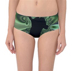 Hole Space Silver Black Mid-waist Bikini Bottoms by Mariart