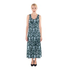 Interstellar Blog Tree Leaf Grey Sleeveless Maxi Dress by Mariart