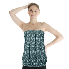 Interstellar Blog Tree Leaf Grey Strapless Top by Mariart