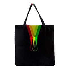 Lamp Colors Green Yellow Red Black Grocery Tote Bag by Mariart